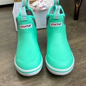 Women’s XTRATUF deck boots. Brand new in box. Size 6, seafoam color.